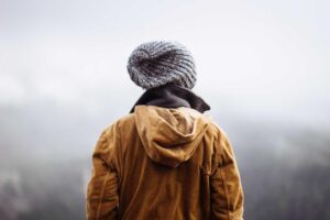Woman facing away